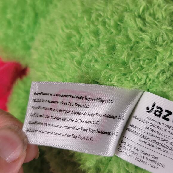 BumBumz SpringBumz Flower Plush 7" Jazwares Russ Stuffed Toy Pink Green Yellow - Picture 13 of 16